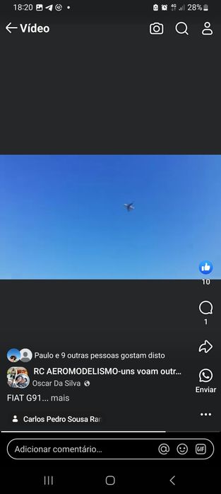 Aeromodelismo RC  Fiat G91