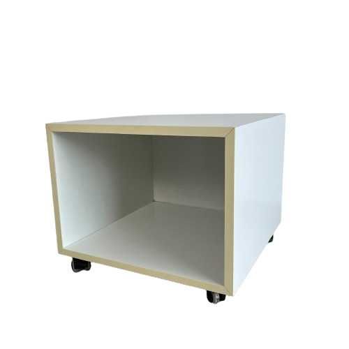 Stolik, półka szafka na kółkach Biały 50x50x40 cm