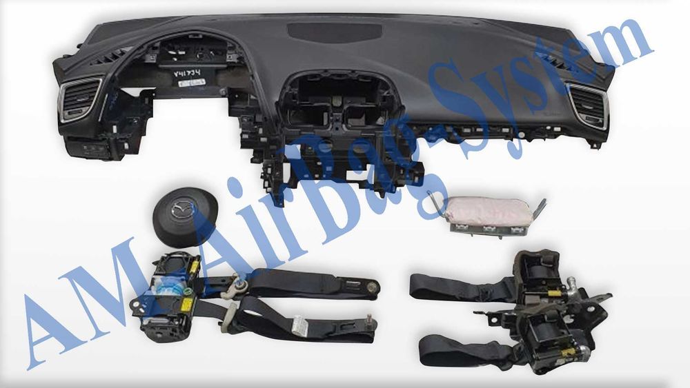 Mazda III 3 BM Deska Rozdzielcza Poduszki Pasy AirBag Konsola Kokpit Pulpit Regeneracja Naprawa