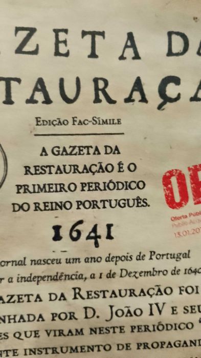 Gazeta da Restauração 1641 Fac-Símile