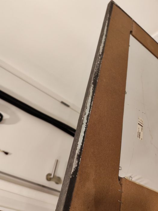 Espelho de parede Ikea moldura em pele castanha