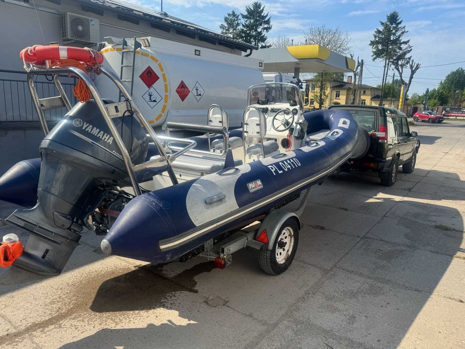 rib avon 6.20m silnik yamaha 150KM 08 rok bdb stan,zarej 12 osob motorowka, przyczepa podlodziowa