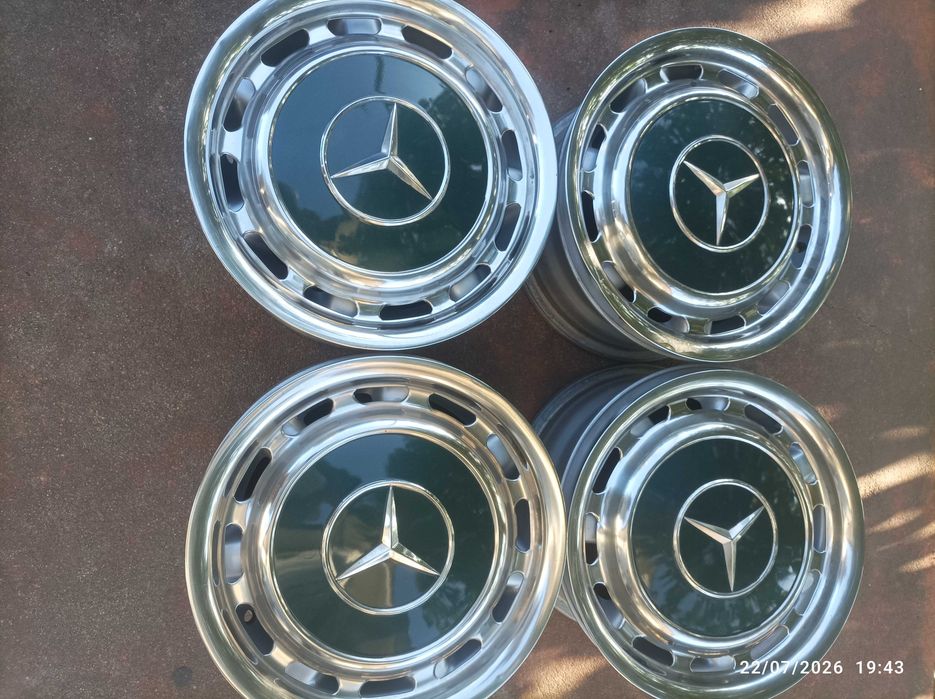 Tampoes roda Mercedes Classicos jantes 14 em inox como novos