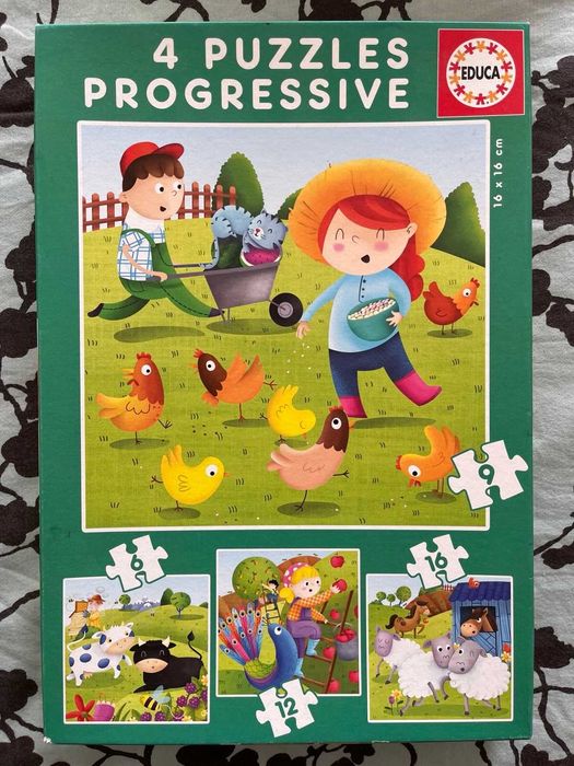 4 Puzzles Progressivos Criança (3 a 5 anos)