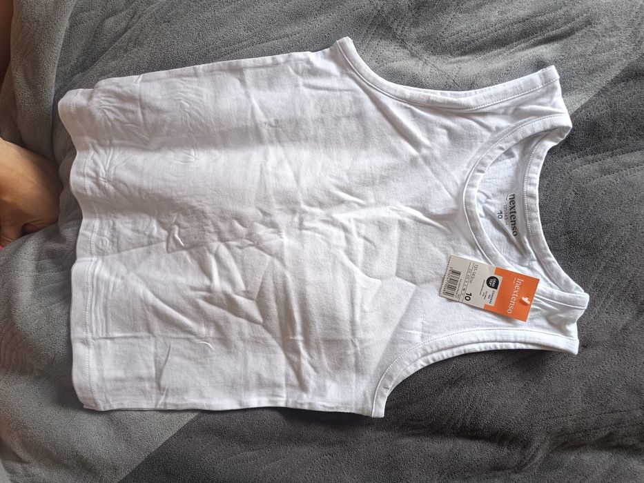 Koszulka na ramiączka biała roz 134