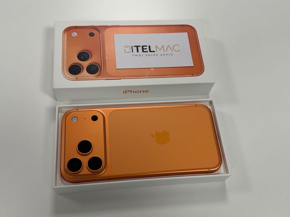 Apple iPhone 17 Pro Max 256 GB 5G BAT 100% 0 CYKLI • Orange • SIM • Raty 0%