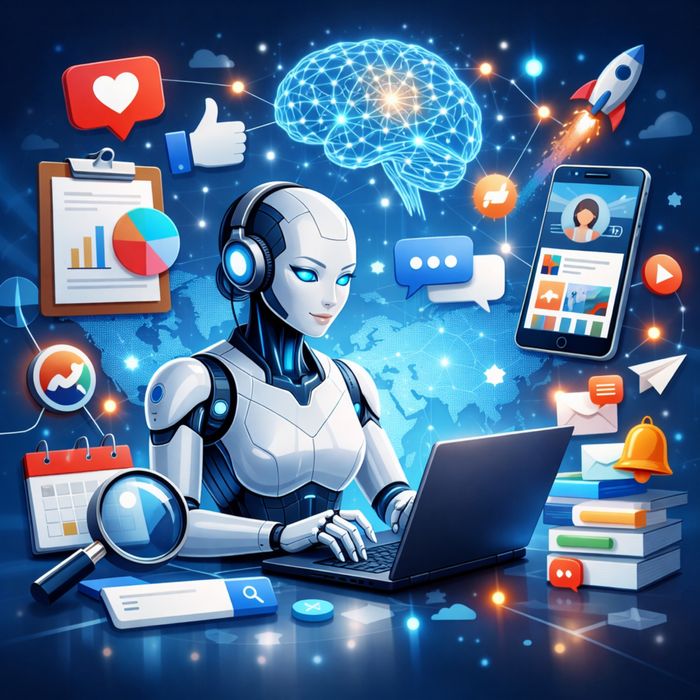 Media Spolecznosciowe, Grafiki AI, tresci AI