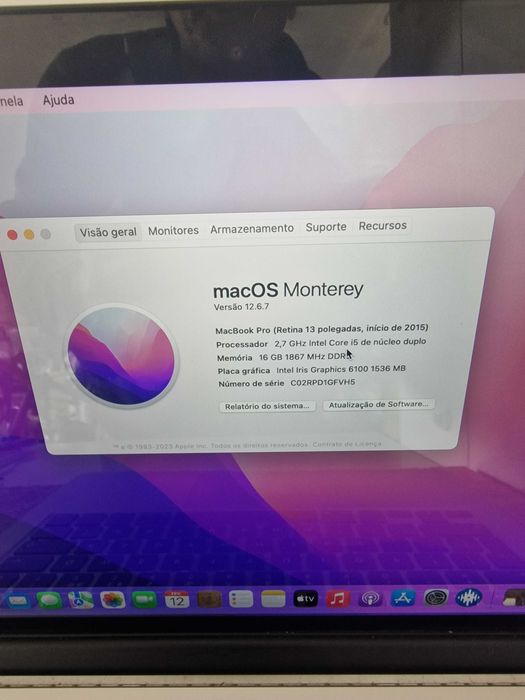 MacBook Pro 16gb 2015 ( com vários programas)