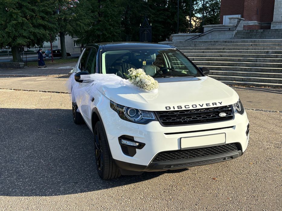 Auto do ślubu, Land Rover Discovery sport, wynajem samochodu, imprezy