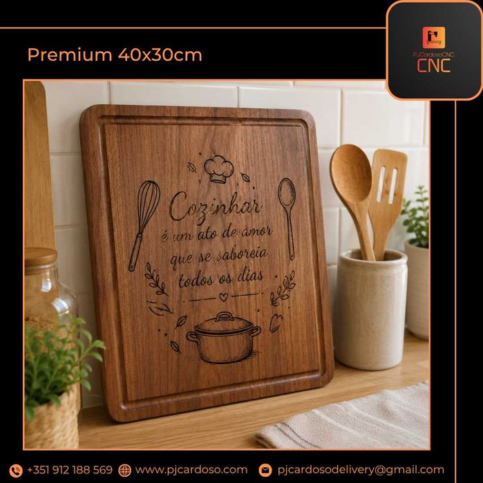 Tábua de Madeira Personalizada | Gravação a Laser