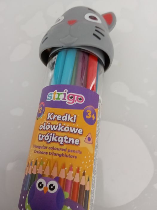 12 kredek ołówkowych strigo  w pojemniku