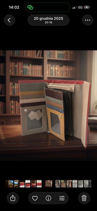 Portfel dasmki skora naturalna