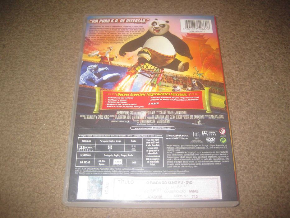 DVD "O Panda do Kung Fu"