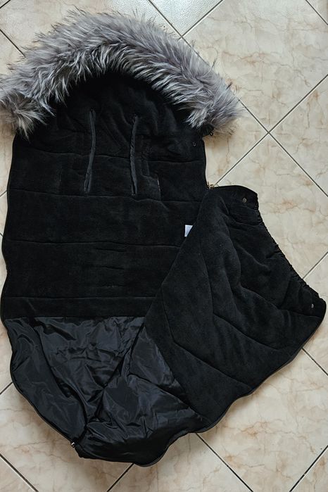 śpiworek do wózka czarny 100 cm Little Adventurer śpiwór nowy otulacz