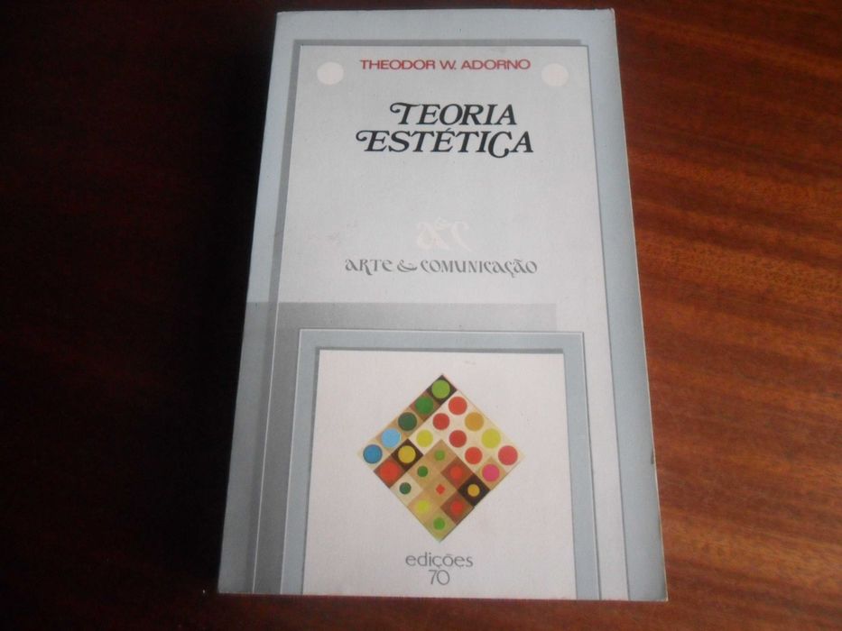"TEORIA ESTÉTICA" de Theodor W. Adorno - 1ª Edição de 1982
