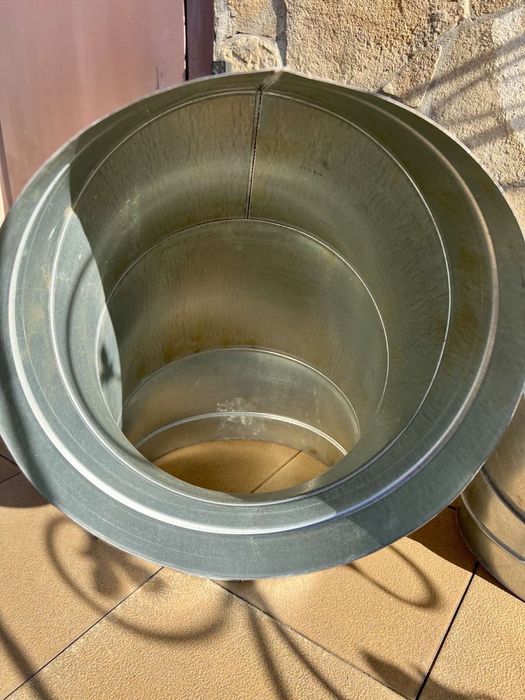 Коліно, відвід вентиляційний оцинкований D315