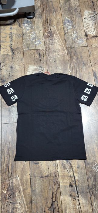 Czarna koszulka męska t-shirt bawełna premium hugo S