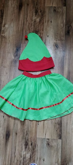 Strój elfa czapka i spódniczka