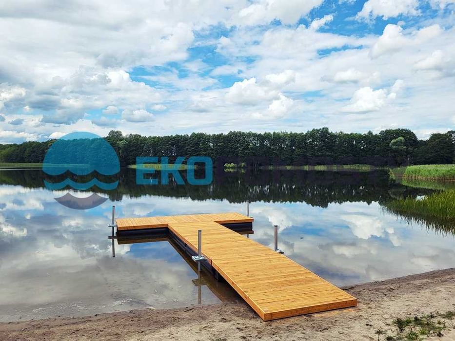 Pomost pływający 11m długi, 30mkw, modrzew europejski