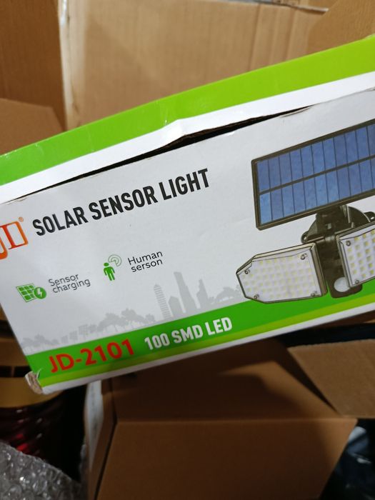 Lampa solarna JD-2101 100 SMD LED z czujnikiem ruchu - NOWA!