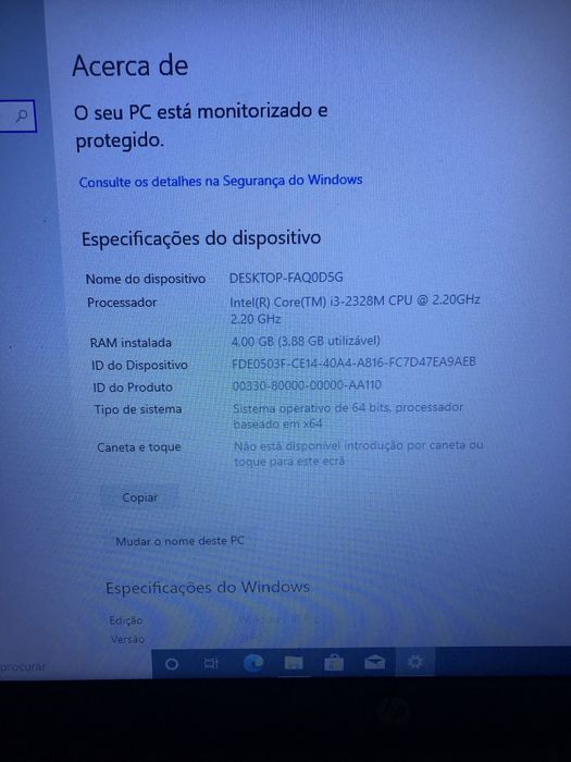 HP 650 - i3- 4gb ram- SSD- Win10