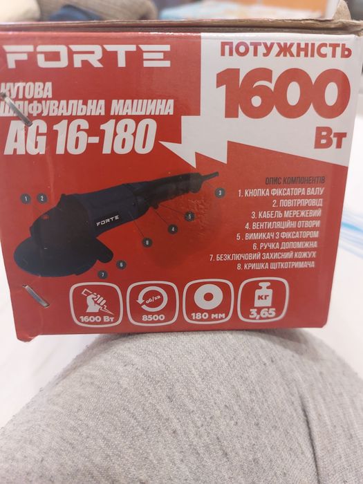 Болгарка Forte 180mm новая