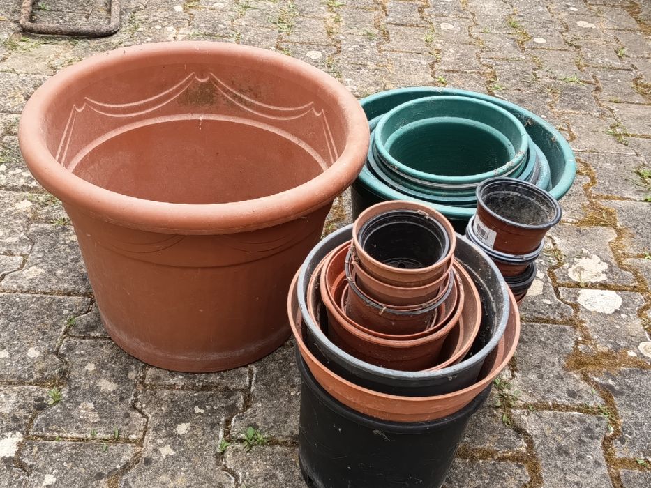 Vasos de plástico para jardinagem