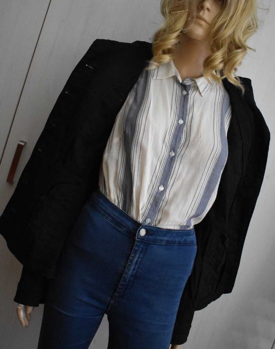 Kurtka 36 S bawełniana ramoneska wiosenna katana czarna damska cienka