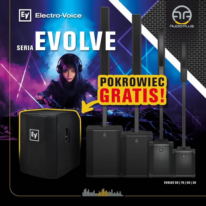 ELECTRO-VOICE EVOLVE 70 BK Sklep Dostępny Testy Pokrowiec Gratis