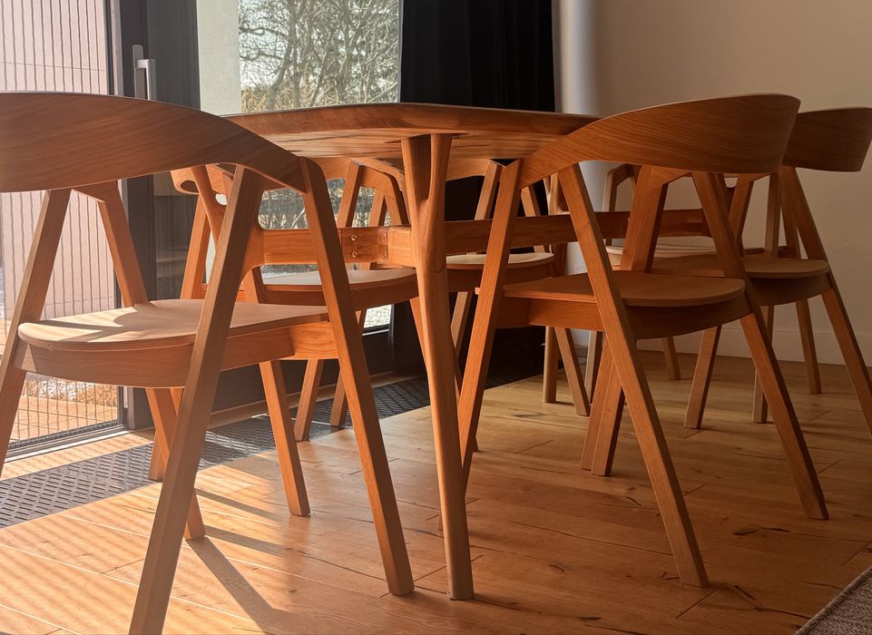 Stół dębowy IWC HULO 200x90 cm + krzesła woodica