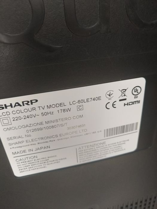 Sharp aquos 60 cali