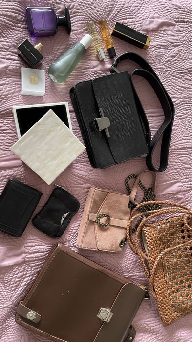 Mala Massimo Dutti Pele Genuína Estruturada Três Compartimentos