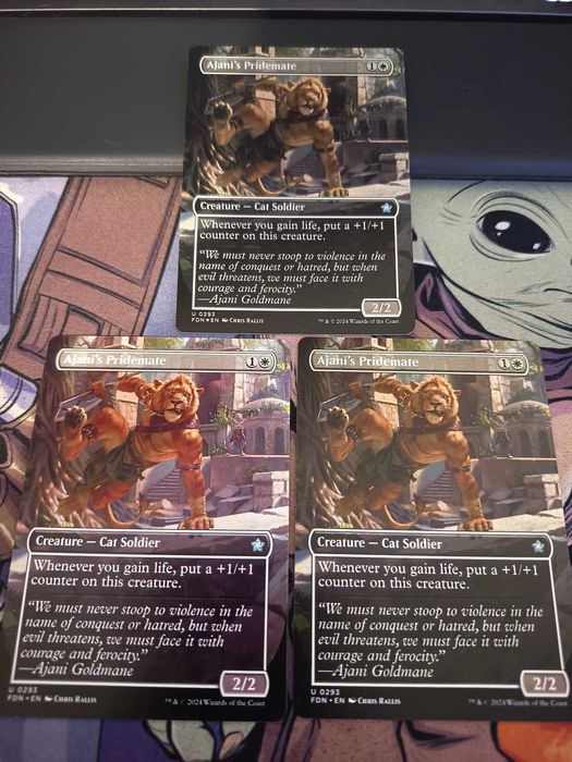 MTG Ajani's Pridemate x3 FDN Uncommon Full Art