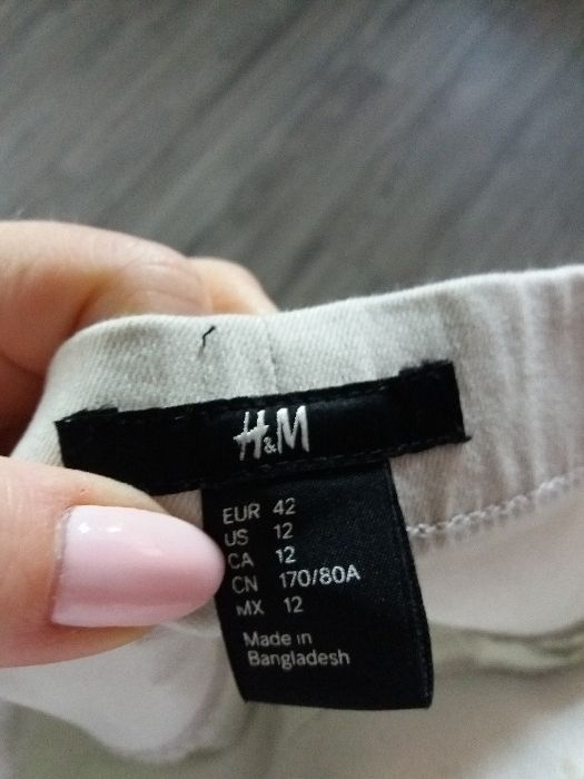 spodnie H&M 42 jasne