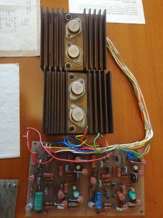 zestaw młody elektronik prl kit wzmacniacz