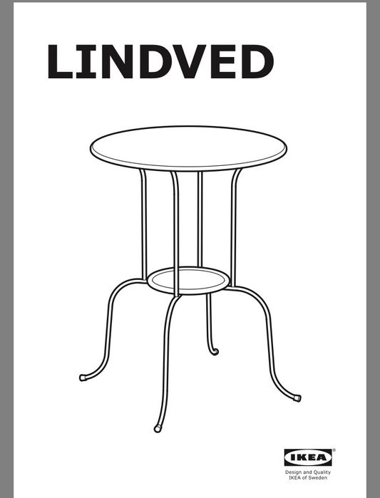 Mesa metálica  IKEA LINDVED – branca