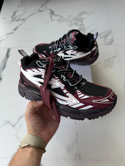 ‼️Кросівки Off-White Be Right Back White Burgundy