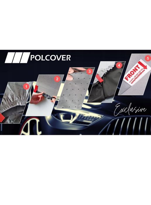 Pokrowiec na samochód 5warstw r. M  410-450cm EXCLUSIVE