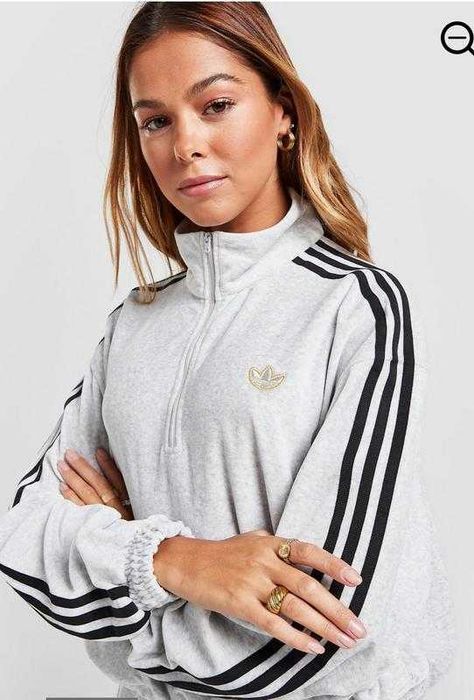 Велюровий топ худі кофта adidas