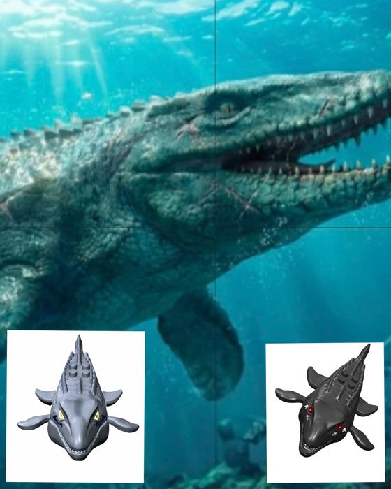 Nowe klocki dinozaur Mososaur kompatybilne z Lego klocki dinozaury jurassic World