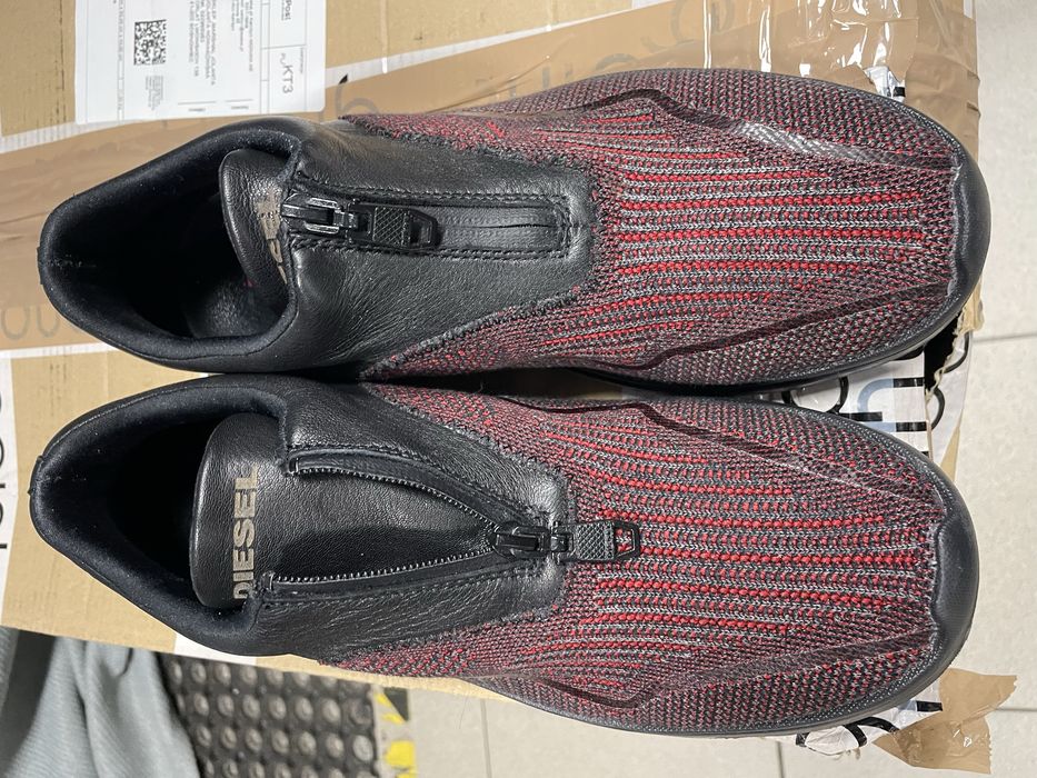 Buty sportowe meskie diesel - skora / material