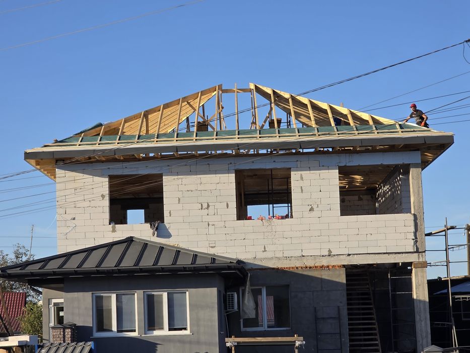 Покрівельні роботи, будівництво