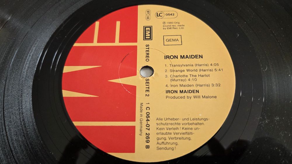 Iron Maiden Iron Maiden LP EMI Electrola 1PRESS 1980