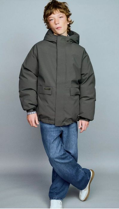 Пуховик Zara 152 пух зимова куртка Zara 152 нова водонепроникна