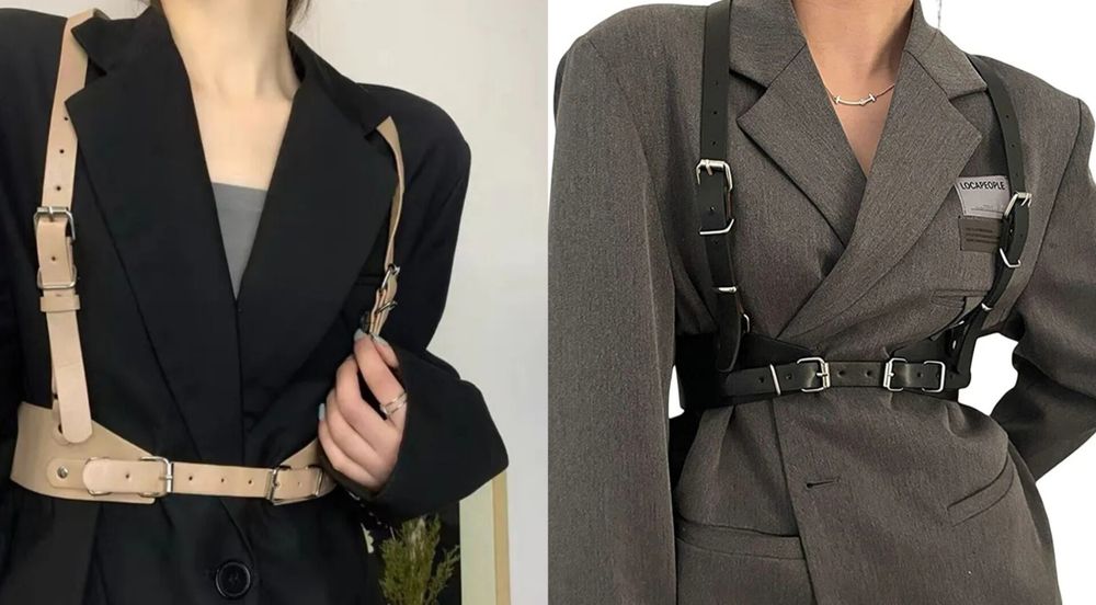 Сексуальная кожаная портупея для девушек