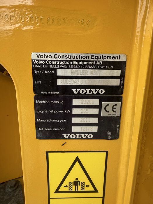 Volvo A30F dumper articulado