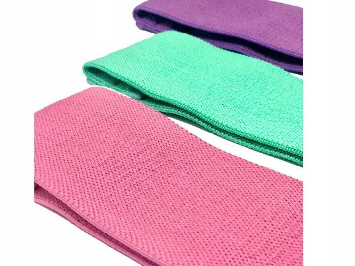 Zestaw 3 Gum Oporowych Taśmy Materiałowe Do Ćwiczeń Fitness