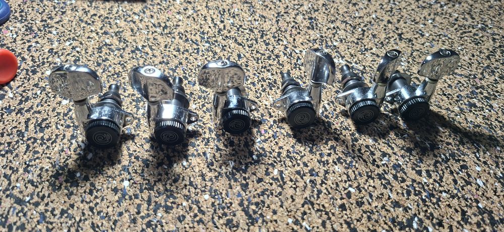 D'Addario Auto-Trim Locking Tuning Machine Set - Chrome