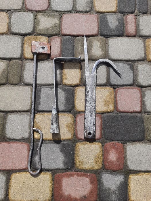 Кувалда, сокира топор колун, молоток мідний, віла для сіна