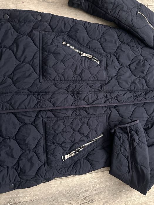 Пальто куртка плащ стеганный весенний женский next Л темносиний